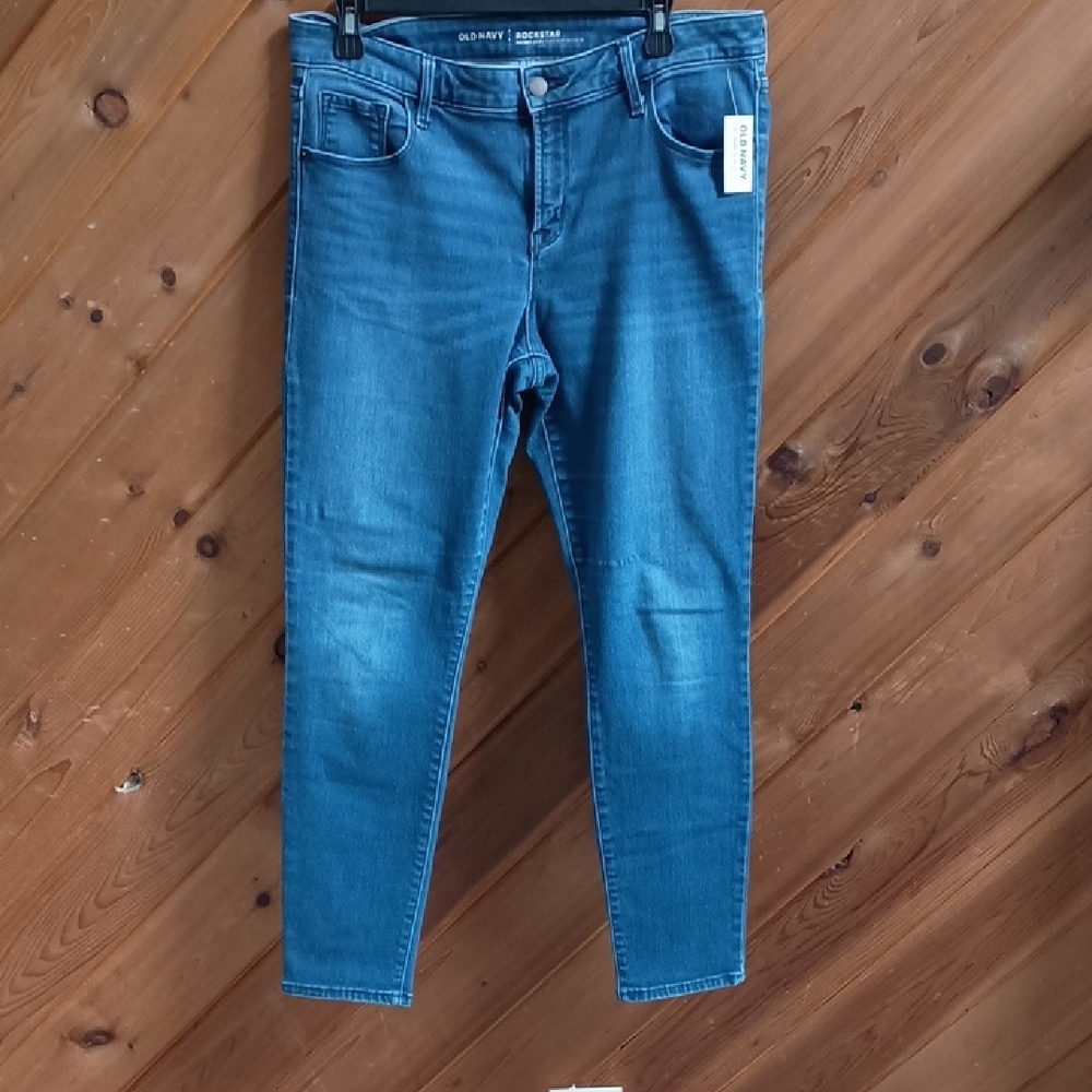 Old Navy Women's Rockstar Blue Skinny Jeans
